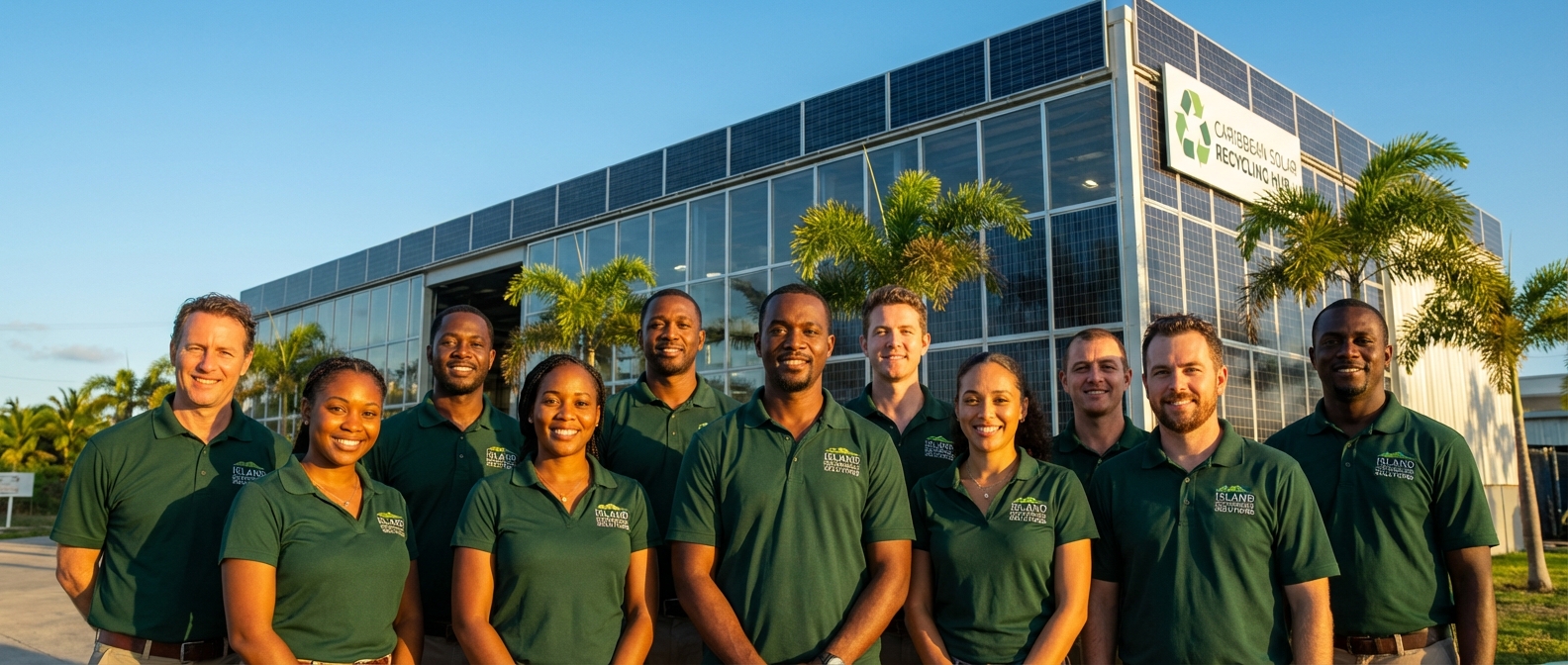 Our team at the recycling facility